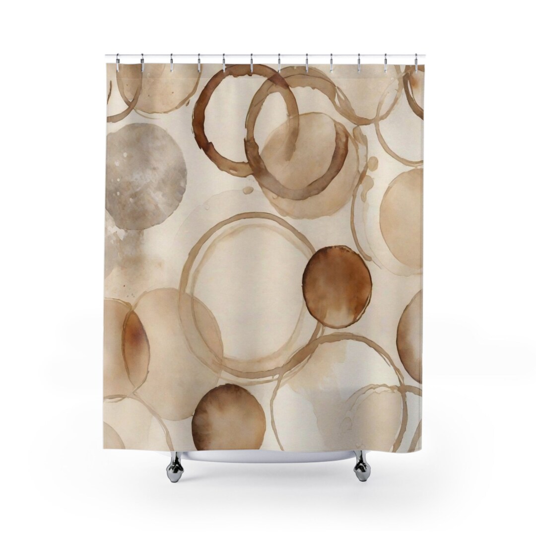 Brown Modern Tartan Shower Curtain main image 1