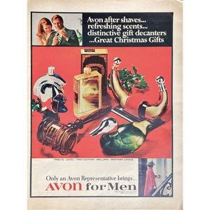 Avon For Men Vintage Print Ad 1967 Men&#39;s Cologne Memorabilia Avon After Shave Mid Century Modern Avon Men&#39;s Products Collectors Photo Ad
