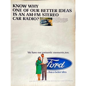 Ford Car Stereos 1967 Vintage Print Ad Retro Automobile Radio Memorabilia Ads Mid Century Modern Car Radio Photo Ads Ford Memorabilia Ad