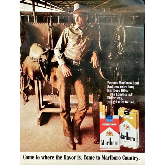 marlboro 67 cigarettes 1967 Marlboro Cigarettes Vintage Print Ad Marlboro Man Cowboy Photo  Memorabilia Mid Century Modern Marlboro Wall Art Smoking Advertisements
