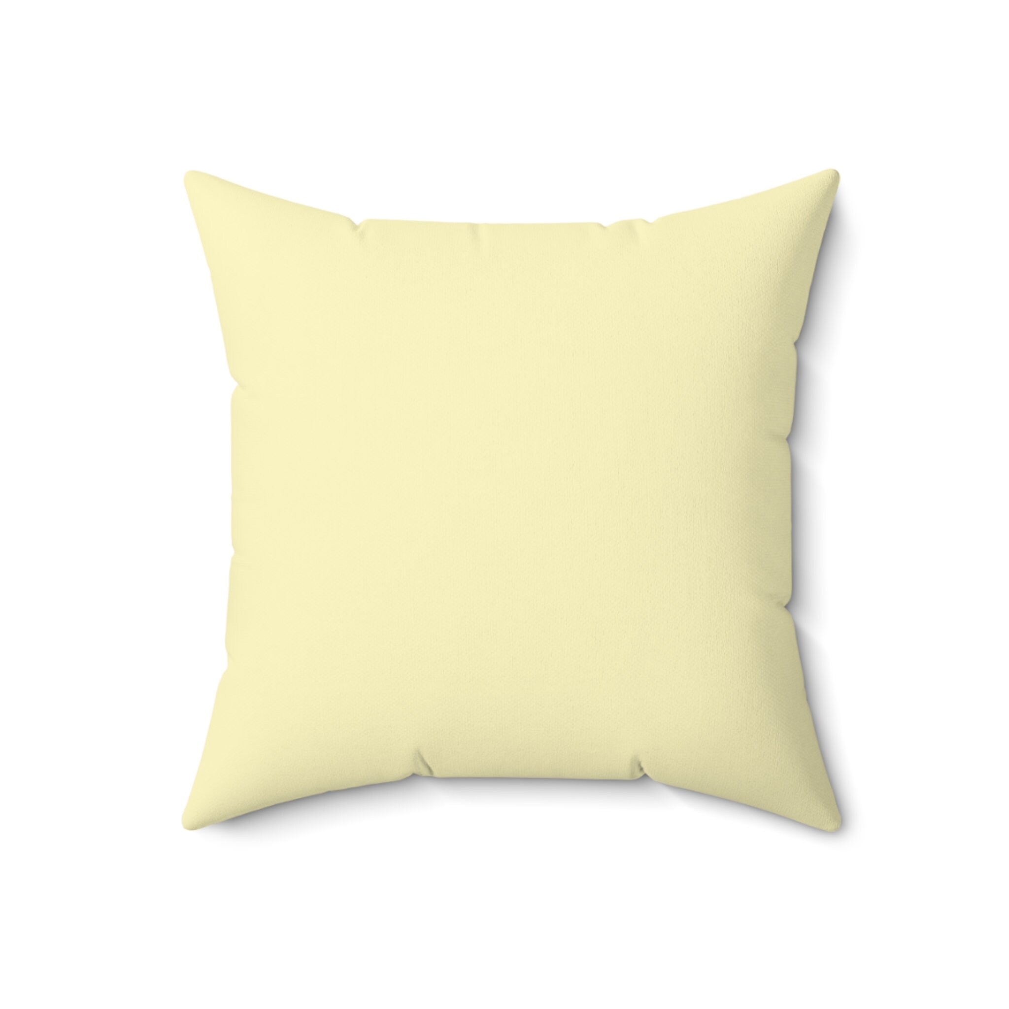 at Home Butter Yellow Canvas Outdoor Square Throw Pillow, 16