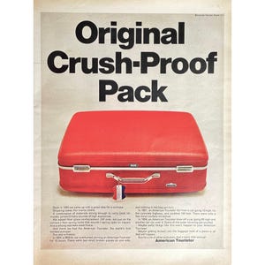 1968 American Tourister Luggage Vintage Print Ad Retro Suitcase Memorabilia Mid Century Modern Luggage Photo Ad Vacation Travel Collectible