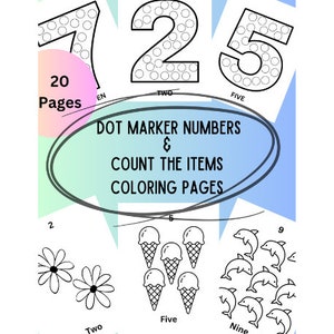 Dot Marker Numbers Easy Dot Marker Printable Pages Kids Marker Count The Items Coloring Pages Do A Dot Marker Coloring PreSchool Activity