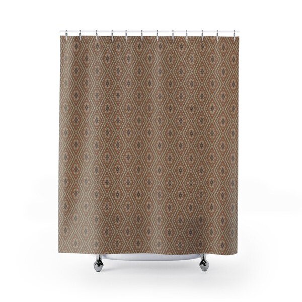 Brown Shower Curtain Etsy