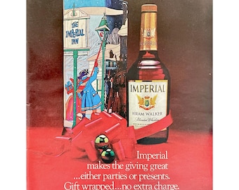 Imperial Hiram Walker Whiskey Vintage Print Ad 1969 Whiskey Memorabilia Alcohol Retro Whiskey Photos Retro Bar Wall Art Alcohol Collectors