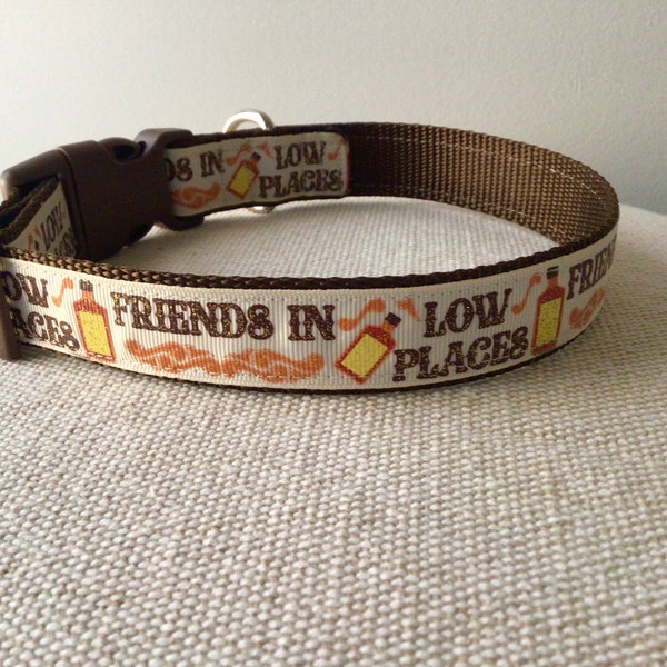 Friends in Low Places Dog Collar