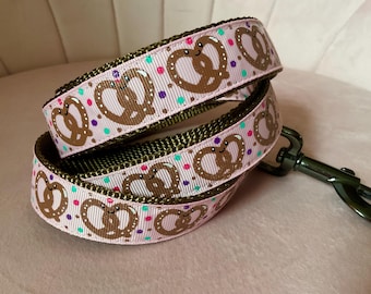 Pretzels on Pink Dog Leash