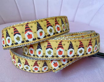 Fall Harvest Gnomes Dog Leash