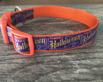 Vintage Happy Halloween Dog Collar