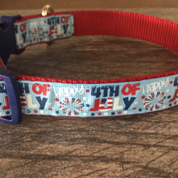 Happy Fourth of July Dog Collar