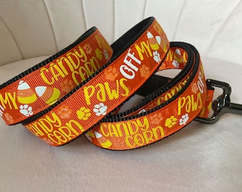 Paws Off My Candy Corn Dog Leash