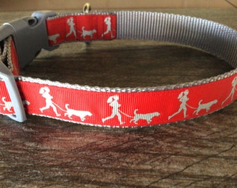 Walk the Dog Reflective Dog Collar