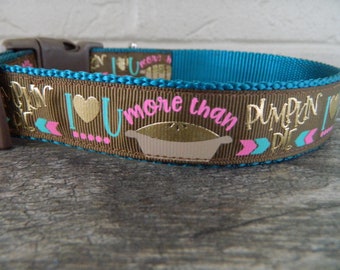 I Love You More Than Pumpkin Pie Dog Collar