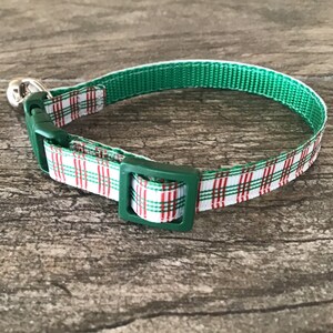 Christmas Plaid Kitten / Cat Collar