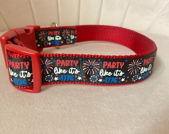 Patriotic Party Like It’s 1776 Dog Collar