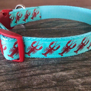 Nautical Lobster Dog Collar