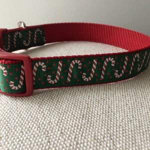 Christmas Candy Cane Dog Collar