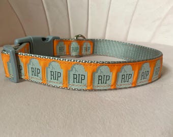 Halloween Tombstone Dog Collar