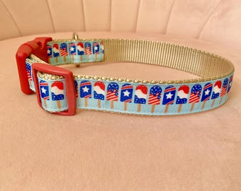 Patriotic Popsicles Dog Collar