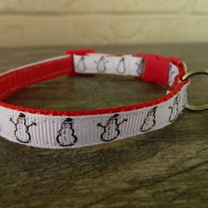 Winter Snowman Kitten / Cat Collar