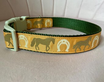 Horse and Horseshoes Dog Collar