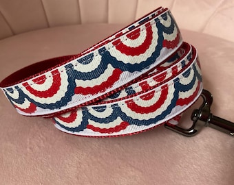 Patriotic Bunting Dog Leash
