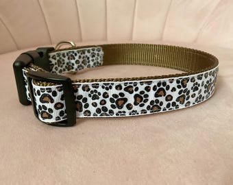 Leopard Print Paws Dog Collar