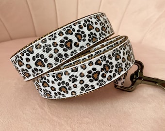 Leopard Print Paws Dog Leash