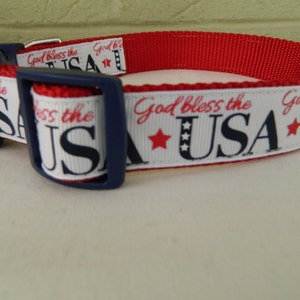 God Bless The USA Dog Collar