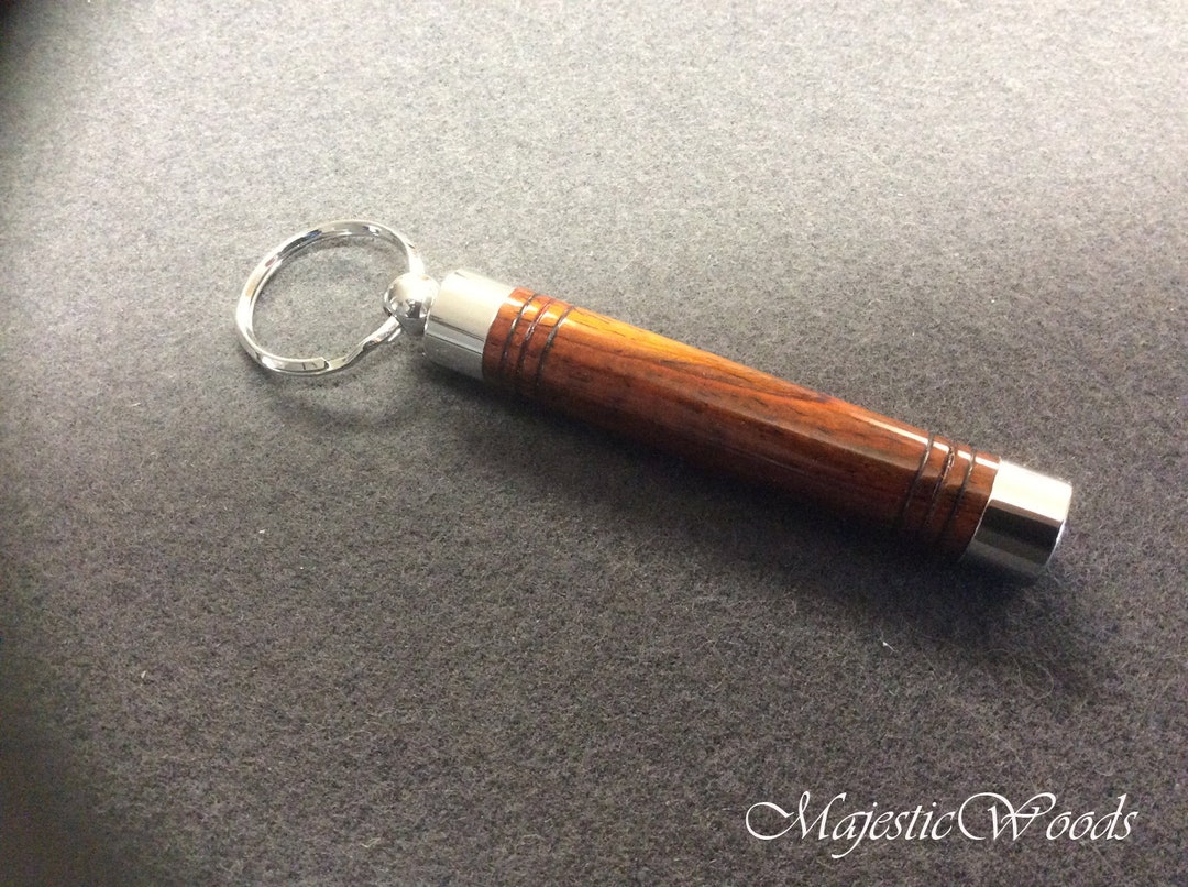 Toothpick Holder Key Ring Keychain Cocbolo Buckeye Burl Etsy