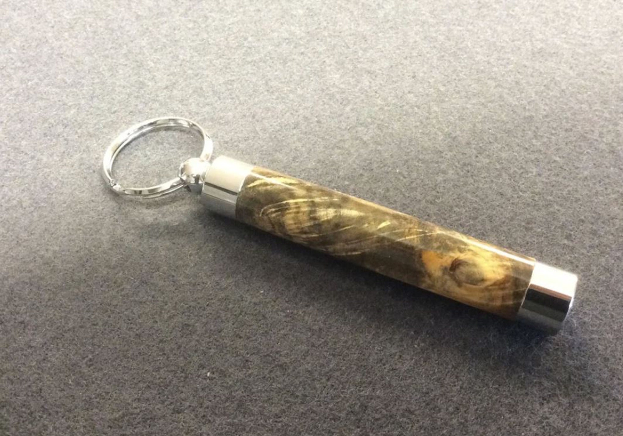 Toothpick Holder Key Ring Keychain Cocbolo Buckeye Burl Etsy