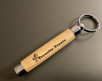 Toothpick Holder Key Ring, Keychain, Handmade and Engraved - Termite Treats