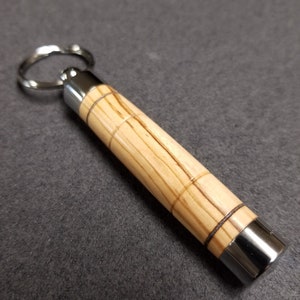Toothpick Holder Key Ring, Keychain, Handmade Holy Land Olive Wood
