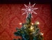 Christmas tree topper Geometric Star, oak wood finish
