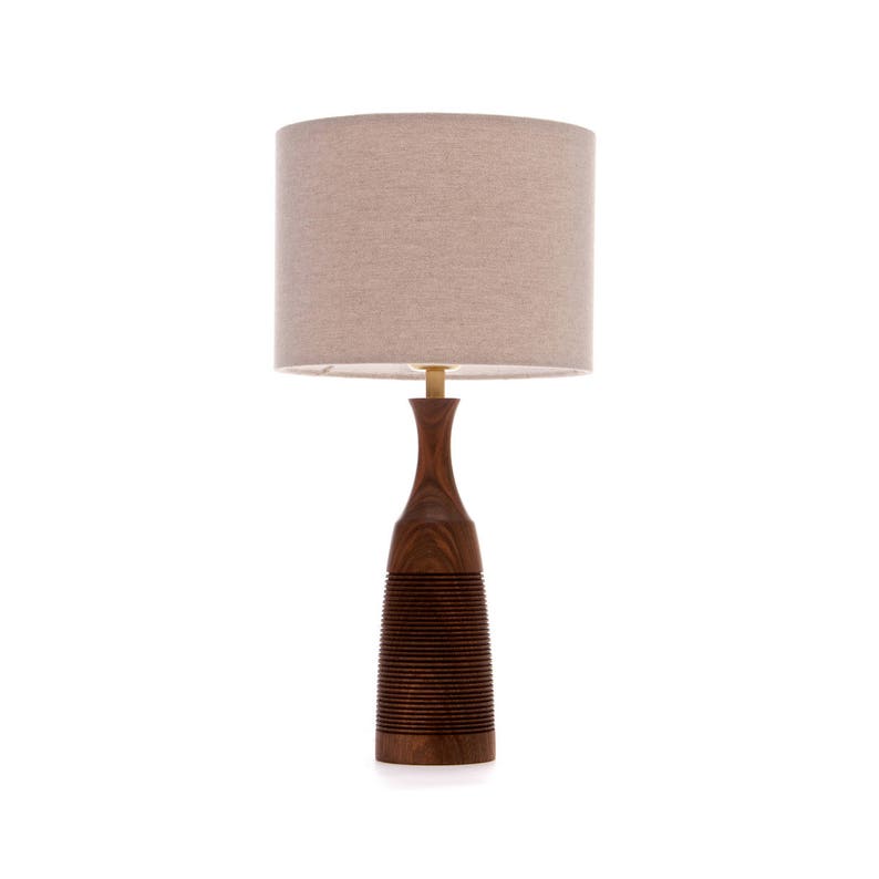 Walnut Table lamp 49cm/19 / Wooden Lamp / Table lamp image 3