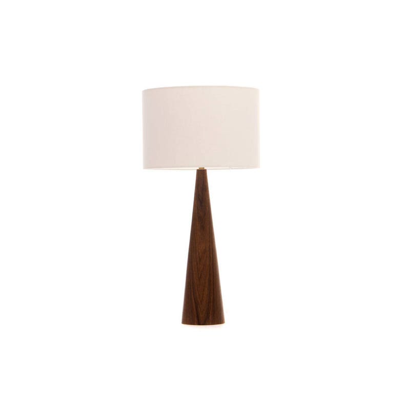 Walnut table lamp Cone shape 61cm imagem 1