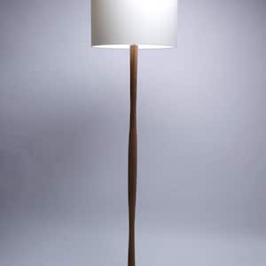 Oak floor lamp / Ships worldwide / Wooden Floor Lamp / Simple Wave Floor Lamp / Standard lamp / Folds down for shipping image 4