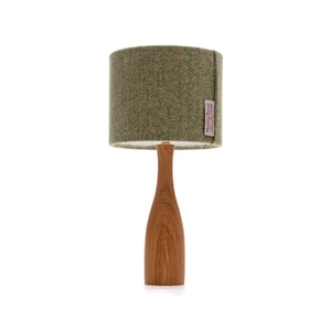 Oak wood table lamp Bottle shape 41cm bedside