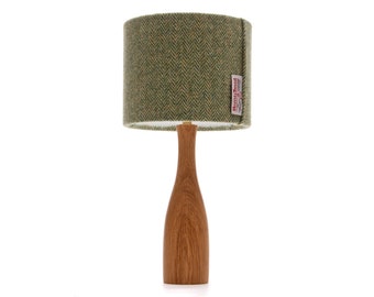 Oak wood table lamp Bottle shape 41cm bedside