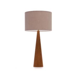 Oak wood table lamp Cone shape 61cm 画像 4