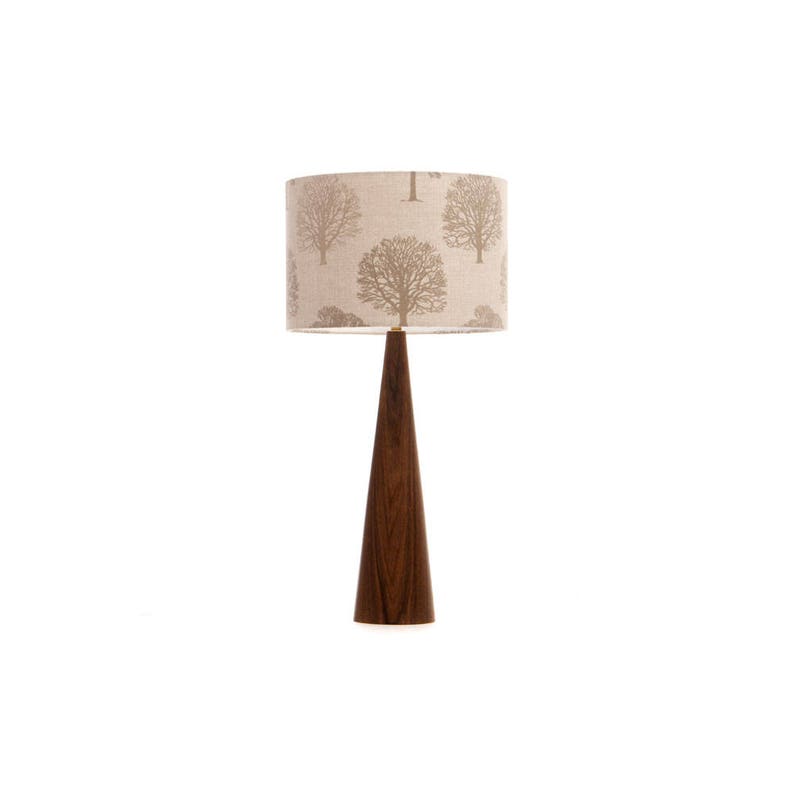 Walnut table lamp Cone shape 61cm imagem 2