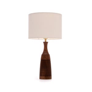 Walnut Table lamp 49cm/19 / Wooden Lamp / Table lamp image 2
