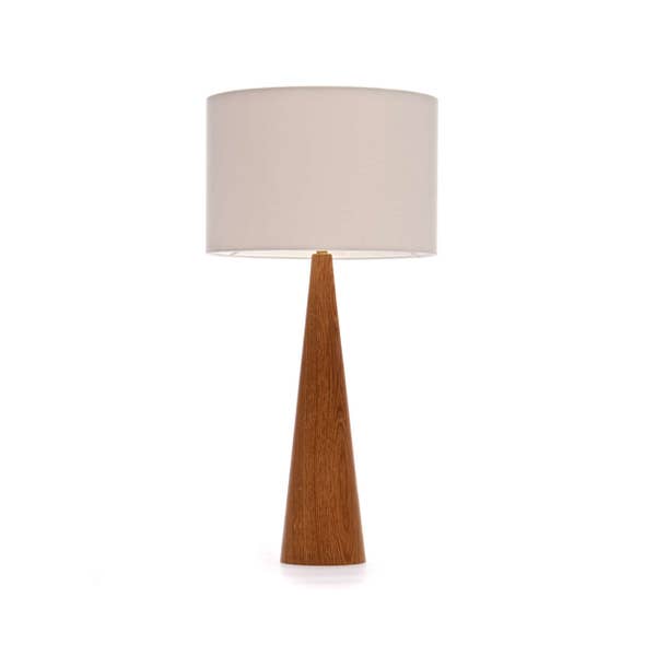 Lámpara de mesa de madera de roble Forma cónica 61 cm