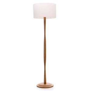 Oak floor lamp / Ships worldwide / Wooden Floor Lamp / Simple Wave Floor Lamp / Standard lamp / Folds down for shipping image 1