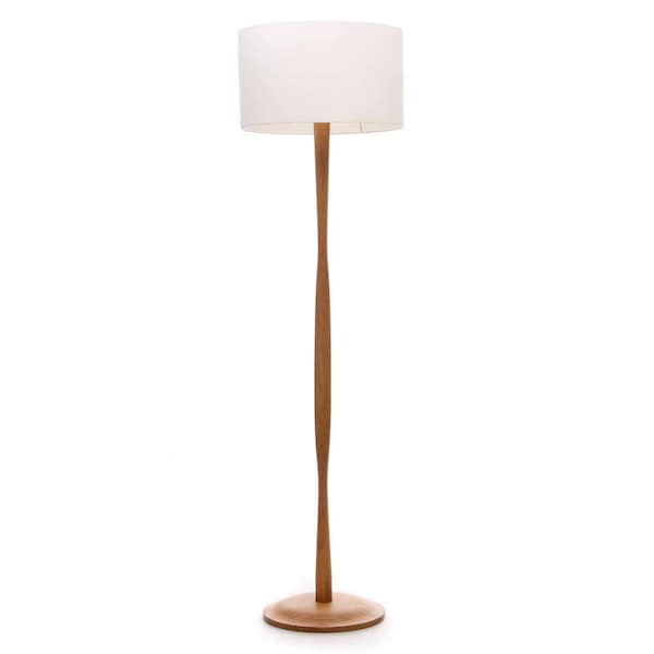 Oak floor lamp / Ships worldwide / Wooden Floor Lamp / Simple Wave Floor Lamp / Standard lamp / Folds down for shipping