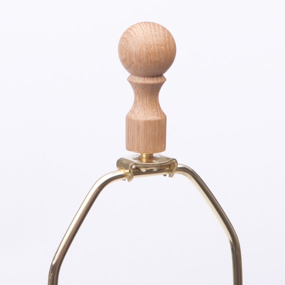 Oak Lamp Harp Finial Wooden Oak Lamp Harp Finial Wooden 1 4 X 27tpi