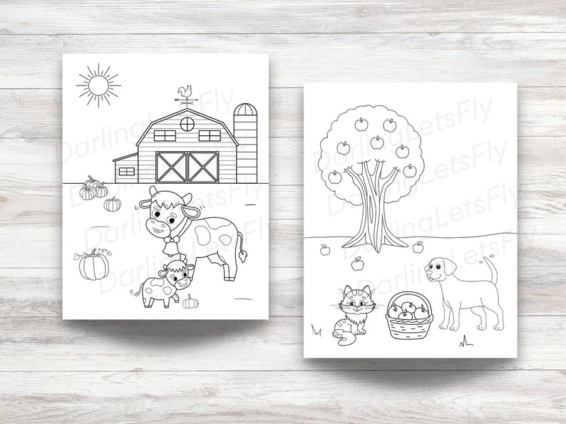 Farm Animal Printable Coloring Pages For Kids Fall Theme Happy Animal Farm animal printable coloring pages for kids fall theme happy animal