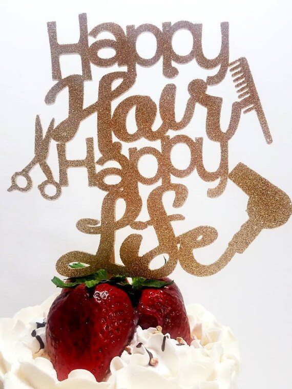 Double Sided Hair Stylist Cosmetologist Centerpiece Or Cake Etsy