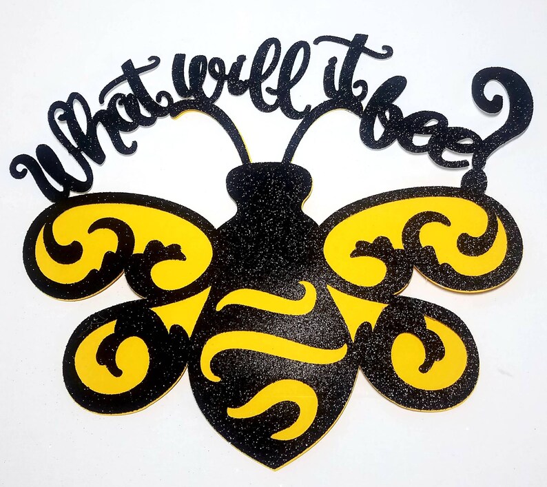 What Will It Bee Glitter Sign Back Drop Gender Reveal Baby Shower Party Favor Table Decor 11 Boy Or Girl Mommy To Be He Or She Photo Prop Home Living Kitchen