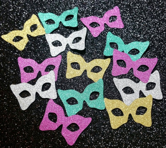 Choose Colors Masquerade Mask Confetti Anniversary Wedding Etsy